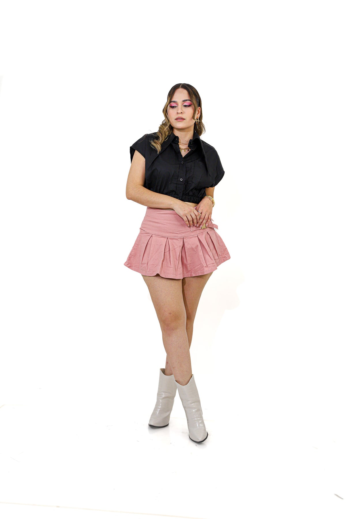 Falda Con Hebillas